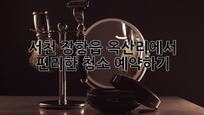 서천 장항읍 옥산리에서 편리한 청소 예약하기