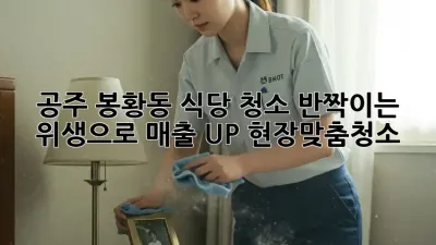 공주 봉황동 식당 청소, ✨반짝이는 위생✨으로 매출 UP! #현장맞춤청소